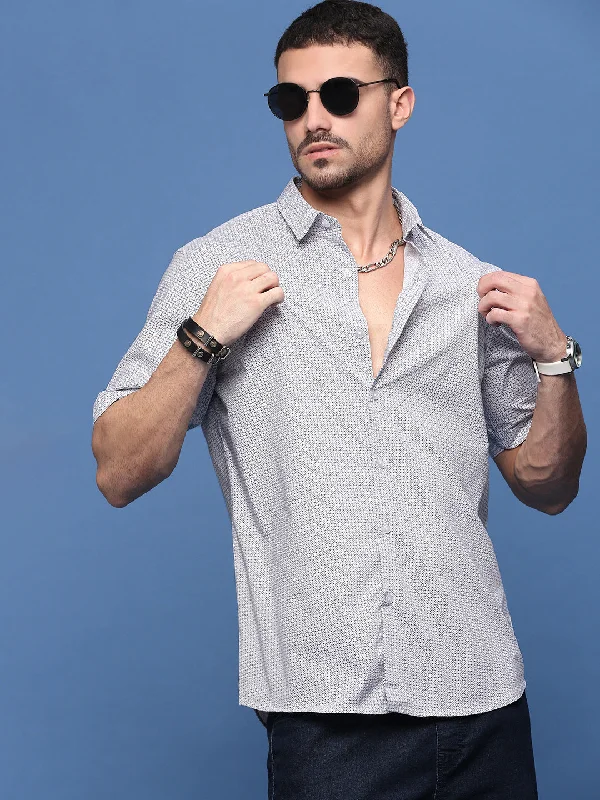 Men's Embroidered Detail Casual Shirts in Beige for a Touch of EleganceMen White Graphic Slim Fit Shirt Men's Embroidered Detail Casual Shirts in Beige for a Touch of EleganceMen White Graphic Slim Fit Shirt