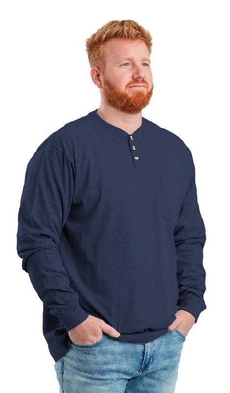 Men's Short - Sleeve Linen Casual Shirts in Light Khaki for a Breathable Summer OptionBerne Mens Navy Cotton Blend Heavyweight Henley L/S Men's Short - Sleeve Linen Casual Shirts in Light Khaki for a Breathable Summer OptionBerne Mens Navy Cotton Blend Heavyweight Henley L/S