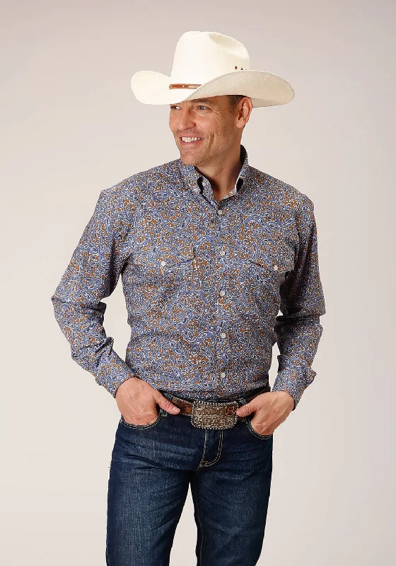 Men's Graphic - Printed Casual Shirts with Pop - Culture References for a Fun and Stylish LookRoper Mens Valley Paisley Brown 100% Cotton L/S Shirt Men's Graphic - Printed Casual Shirts with Pop - Culture References for a Fun and Stylish LookRoper Mens Valley Paisley Brown 100% Cotton L/S Shirt