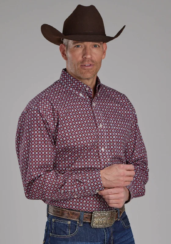 Men's Shearling - Lined Collar Casual Shirts in Brown for a Rustic and Warm AppealRoper Mens Highway Foulard Red 100% Cotton 1 Pkt L/S Shirt Men's Shearling - Lined Collar Casual Shirts in Brown for a Rustic and Warm AppealRoper Mens Highway Foulard Red 100% Cotton 1 Pkt L/S Shirt