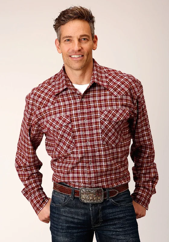 Men's Sustainable Recycled Material Casual Shirts for Eco - Conscious ConsumersRoper Mens Tall Unlined Plaid Wine 100% Cotton L/S Shirt Men's Sustainable Recycled Material Casual Shirts for Eco - Conscious ConsumersRoper Mens Tall Unlined Plaid Wine 100% Cotton L/S Shirt