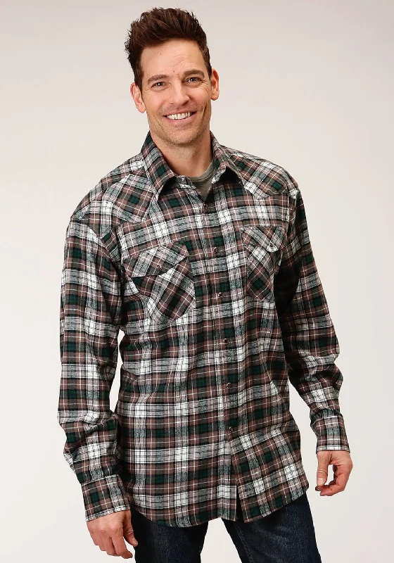 Plus Size Men's Striped Chambray Casual Shirts with a Spread Collar for a Preppy AppearanceRoper Mens Unlined Plaid Tan 100% Cotton L/S Shirt Plus Size Men's Striped Chambray Casual Shirts with a Spread Collar for a Preppy AppearanceRoper Mens Unlined Plaid Tan 100% Cotton L/S Shirt