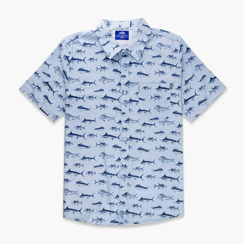 Men's Sustainable Recycled Material Casual Shirts for Eco - Conscious ConsumersBoatbar SS Button Down Shirt | Bering Sea Men's Sustainable Recycled Material Casual Shirts for Eco - Conscious ConsumersBoatbar SS Button Down Shirt | Bering Sea