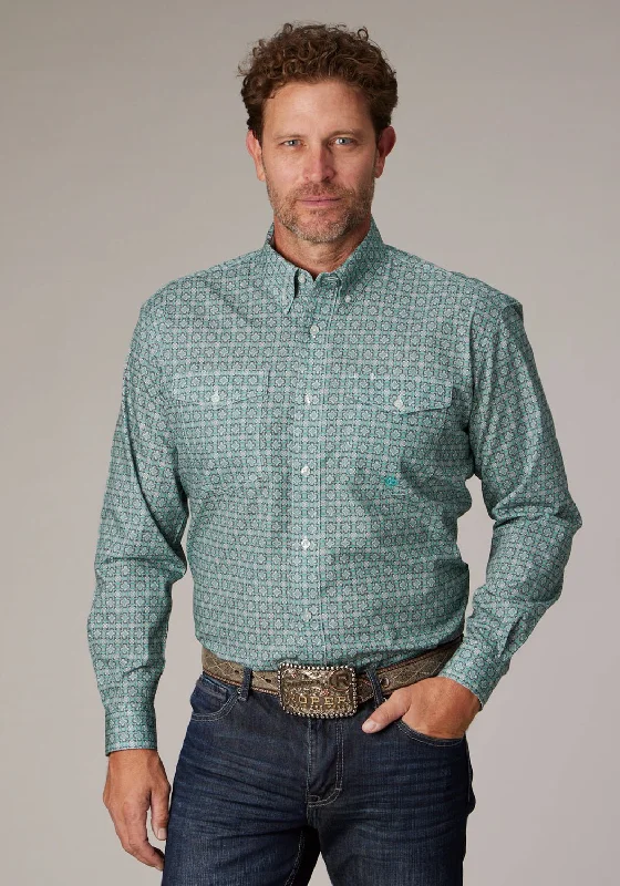 Men's Embroidered Detail Casual Shirts in Beige for a Touch of EleganceRoper Mens 2019 Silver Spring Grey 100% Cotton Btn L/S Shirt Men's Embroidered Detail Casual Shirts in Beige for a Touch of EleganceRoper Mens 2019 Silver Spring Grey 100% Cotton Btn L/S Shirt