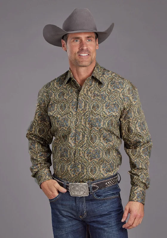 Men's Retro - Style Hawaiian Print Casual Shirts in Bold Patterns for a Tropical VacationStetson Mens Frontier Medallion Brown 100% Cotton L/S Shirt Men's Retro - Style Hawaiian Print Casual Shirts in Bold Patterns for a Tropical VacationStetson Mens Frontier Medallion Brown 100% Cotton L/S Shirt
