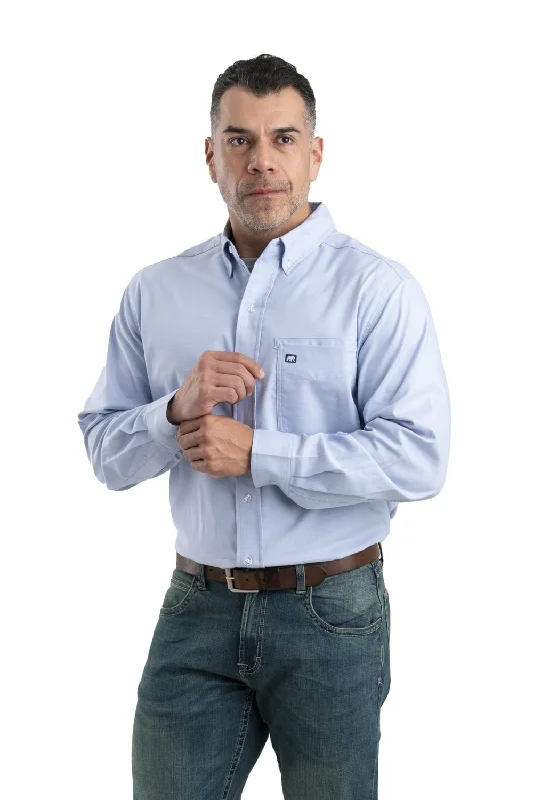 Men's Wrinkle - Resistant Polyester Blend Casual Shirts for Easy Travel and MaintenanceBerne Mens Marled Blue Heron Cotton Blend Foreman Flex Button Down Shirt L/S Men's Wrinkle - Resistant Polyester Blend Casual Shirts for Easy Travel and MaintenanceBerne Mens Marled Blue Heron Cotton Blend Foreman Flex Button Down Shirt L/S