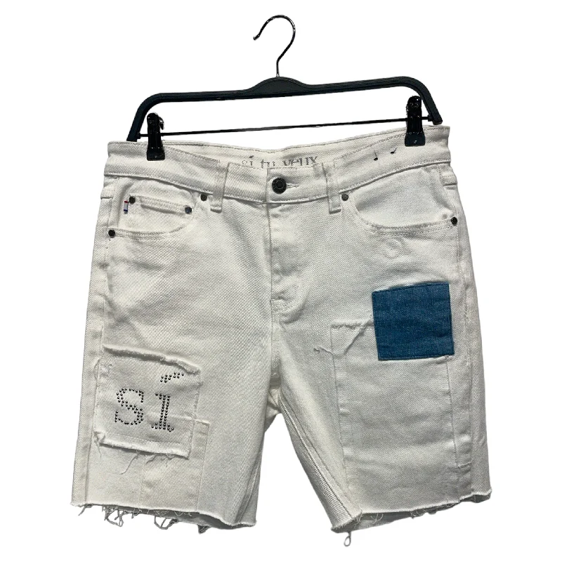 Men's wide - leg linen blend shorts for a relaxed beachside vibeSI TU VEUX ///Pants/30/Cotton/WHT//Plain/M [Street] Hype/