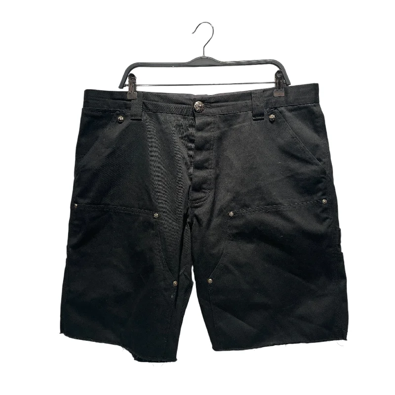 Men's floral print silk blend shorts for a unique night - out lookCHROME HEARTS/Shorts/38/Cotton/BLK/ Men's floral print silk blend shorts for a unique night - out lookCHROME HEARTS/Shorts/38/Cotton/BLK/