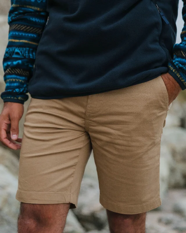 Men's adjustable - length convertible shorts for versatile use365 Light Organic Cotton Shorts - Biscuit