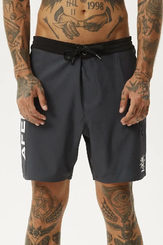 Men's plaid pattern wool blend shorts for a preppy fall styleAFENDS Mens Graveyard - Surf Related Boardshorts 18" - Charcoal