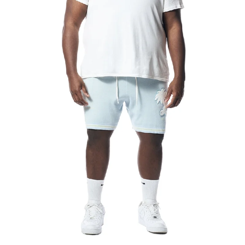 Men's checkered pattern wool shorts for a stylish winter layering optionBig and Tall - Varsity Knit Jacquard Resort Shorts - Seabreeze
