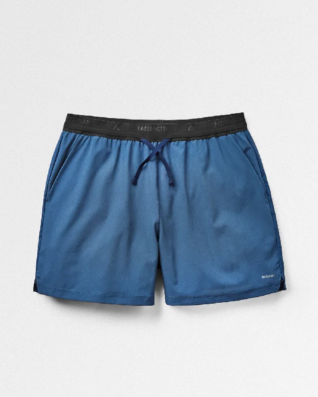 Men's pleated front twill shorts for a classic and sophisticated appearanceDescent Trail Recycled Shorts - Dark Denim Men's pleated front twill shorts for a classic and sophisticated appearanceDescent Trail Recycled Shorts - Dark Denim
