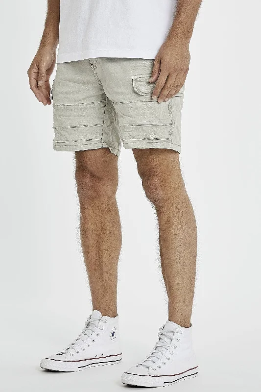 Men's flat - front chino shorts for semi - formal summer eventsKISS CHACEY Mens Michigan Cargo Shorts - Willow Grey