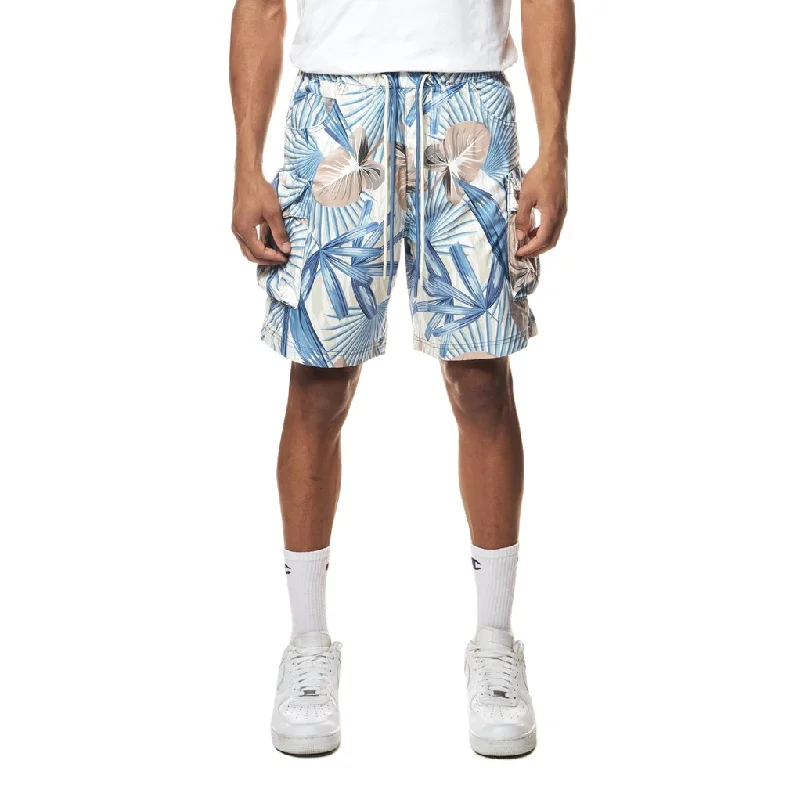 Men's side - stripe track shorts for a sporty running lookPrinted Utility Windbreaker Shorts - Tropic Blue