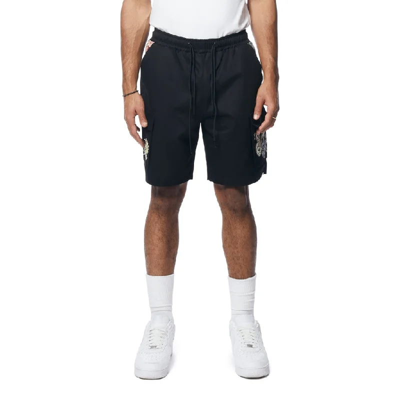 Men's button - fly denim work shorts for durability on the jobTapestry Shorts - Black