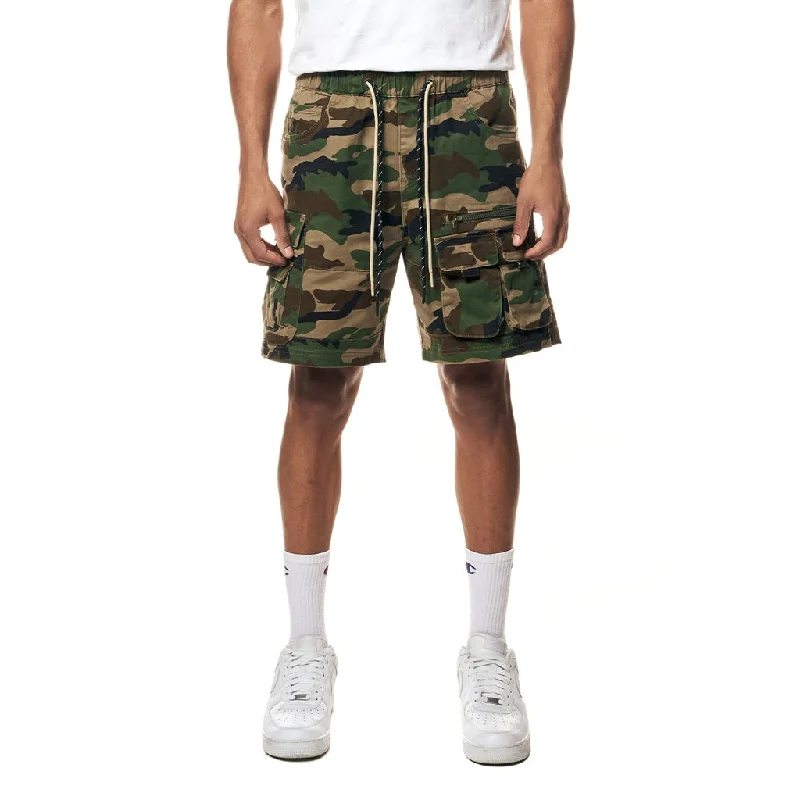 Men's ripped denim shorts for a trendy streetwear aestheticUtility Twill Lounge Shorts - Wood Camo