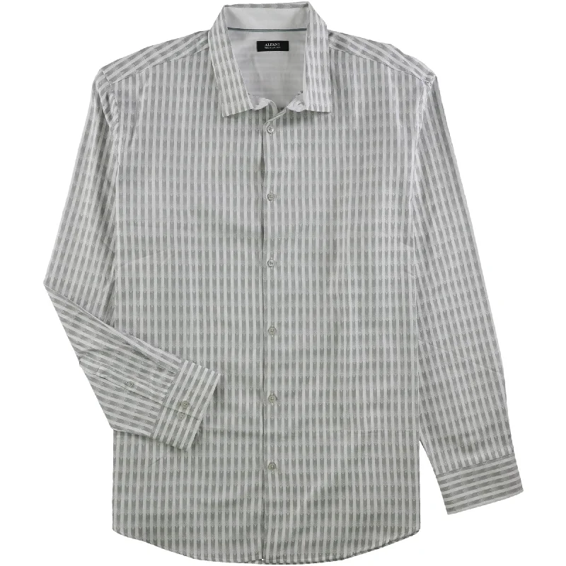 Men's Two - Tone Contrast Panel Casual Shirts in White and Navy for a Stylish and Eye - Catching DesignAlfani Mens Monty Herringbone Button Up Shirt, White, XX-Large Men's Two - Tone Contrast Panel Casual Shirts in White and Navy for a Stylish and Eye - Catching DesignAlfani Mens Monty Herringbone Button Up Shirt, White, XX-Large