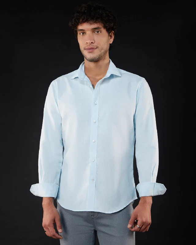 Men's Shearling - Lined Collar Casual Shirts in Brown for a Rustic and Warm AppealCotton Linen Shirt - Light Blue Men's Shearling - Lined Collar Casual Shirts in Brown for a Rustic and Warm AppealCotton Linen Shirt - Light Blue