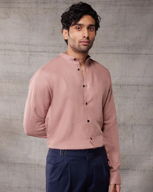 Plus Size Men's Striped Chambray Casual Shirts with a Spread Collar for a Preppy AppearanceSoft Washed Linen Shirt - Brick Plus Size Men's Striped Chambray Casual Shirts with a Spread Collar for a Preppy AppearanceSoft Washed Linen Shirt - Brick