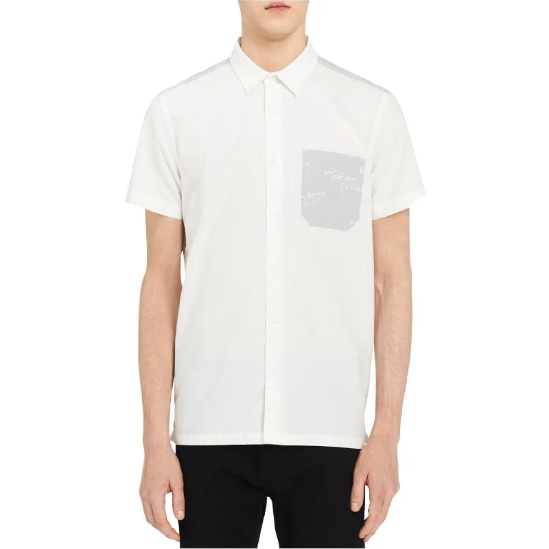 Men's Thermal - Lined Casual Shirts in Black for Added Warmth in Cold WeatherCalvin Klein Mens Graffiti Pocket Button Up Shirt, White, XX-Large Men's Thermal - Lined Casual Shirts in Black for Added Warmth in Cold WeatherCalvin Klein Mens Graffiti Pocket Button Up Shirt, White, XX-Large