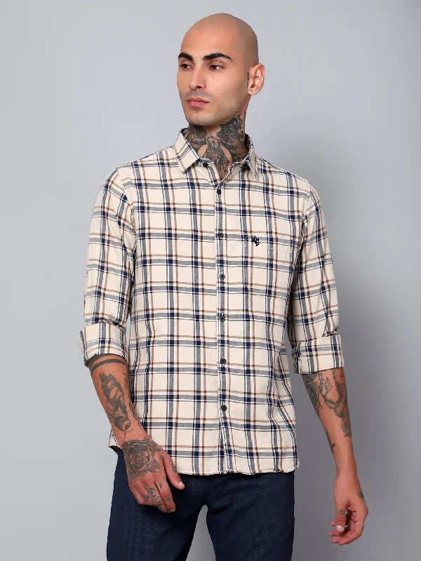 Men's Sustainable Recycled Material Casual Shirts for Eco - Conscious ConsumersMen's Fawn Casual Big Checks Full Sleeve Shirt Men's Sustainable Recycled Material Casual Shirts for Eco - Conscious ConsumersMen's Fawn Casual Big Checks Full Sleeve Shirt