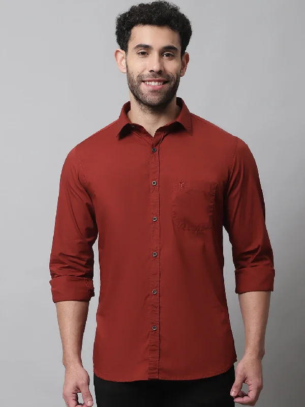 Men's Tailored Fit Checkered Casual Shirts in Multicolor for a Smart - Casual EnsembleMen's Rust Casual Plain Stretch Full Sleeve Shirt Men's Tailored Fit Checkered Casual Shirts in Multicolor for a Smart - Casual EnsembleMen's Rust Casual Plain Stretch Full Sleeve Shirt
