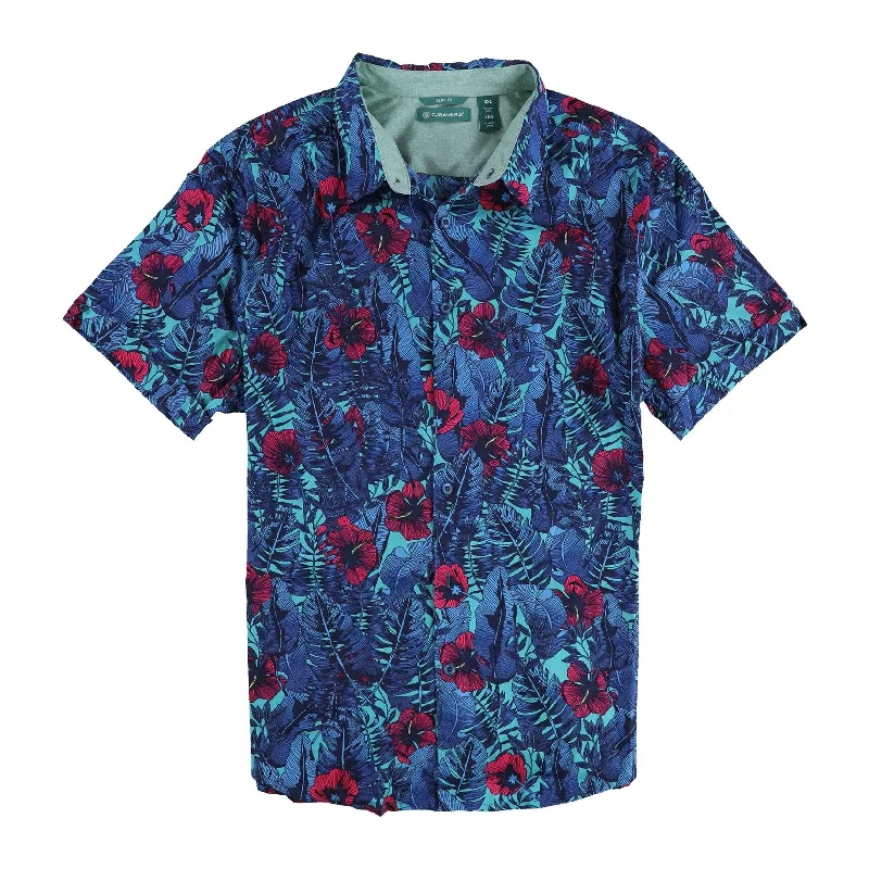 Men's Stretch - Fabric Casual Shirts in Navy Blue for a Comfortable and Flexible FitCubAvera Mens Slim Fit Floral Button Up Shirt, Blue, XX-Large Men's Stretch - Fabric Casual Shirts in Navy Blue for a Comfortable and Flexible FitCubAvera Mens Slim Fit Floral Button Up Shirt, Blue, XX-Large