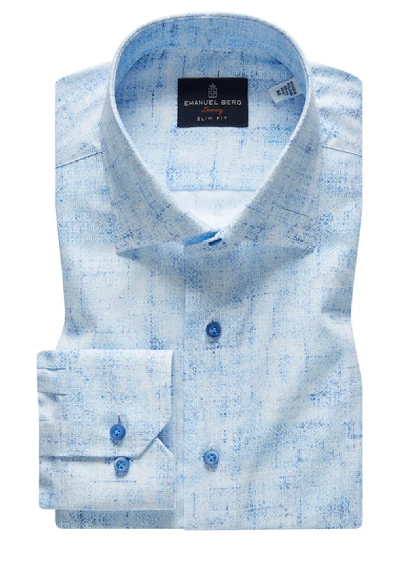 Men's Tailored Fit Checkered Casual Shirts in Multicolor for a Smart - Casual EnsembleDobby Sport Luxury Shirt SF17445 Blue Men's Tailored Fit Checkered Casual Shirts in Multicolor for a Smart - Casual EnsembleDobby Sport Luxury Shirt SF17445 Blue
