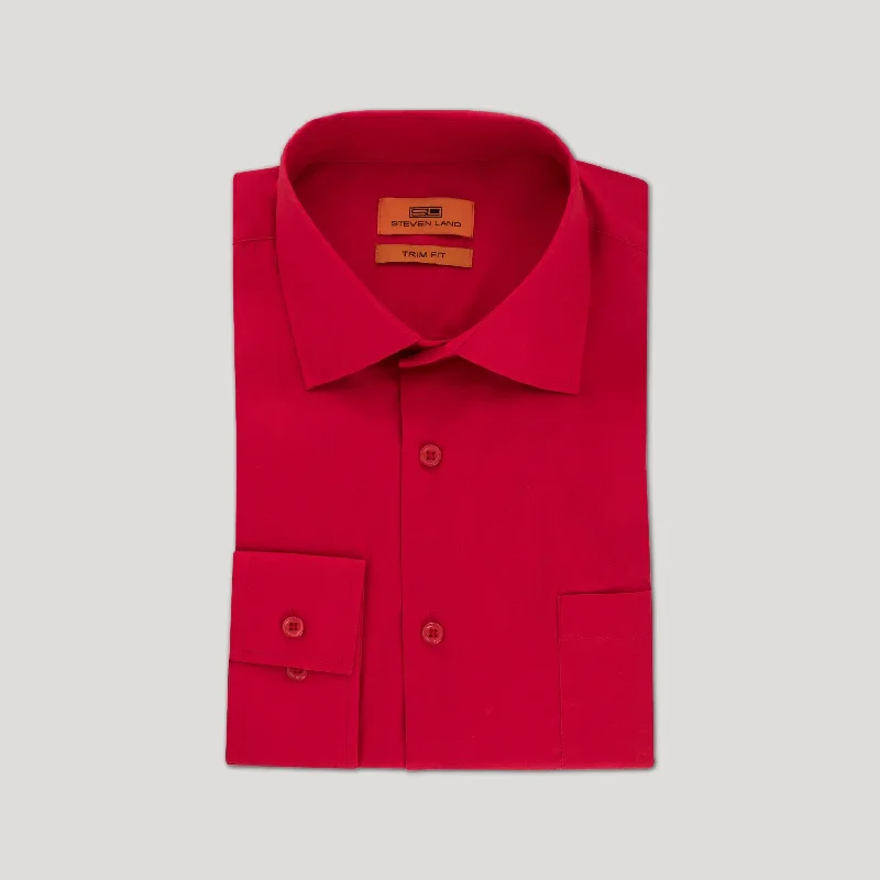 Men's Spread Collar Dress Shirts in Light Pink for a Stylish and Modern Office LookPoplin Dress Shirt | Trim Fit | Button Cuff | 100% Cotton | Color Red Men's Spread Collar Dress Shirts in Light Pink for a Stylish and Modern Office LookPoplin Dress Shirt | Trim Fit | Button Cuff | 100% Cotton | Color Red