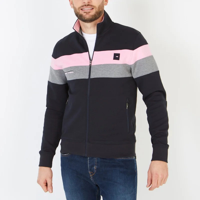 Men's Long - Line Oversized Casual Shirts in Dark Gray for a Relaxed and Modern LookEden Park Full Zip Block Stripe Sweatshirt Men's Long - Line Oversized Casual Shirts in Dark Gray for a Relaxed and Modern LookEden Park Full Zip Block Stripe Sweatshirt