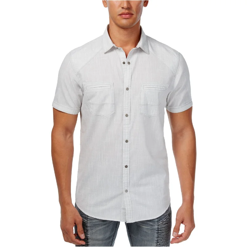 Men's Sustainable Recycled Material Casual Shirts for Eco - Conscious ConsumersI-N-C Mens Dual Pocket Button Up Shirt, Grey, XX-Large Men's Sustainable Recycled Material Casual Shirts for Eco - Conscious ConsumersI-N-C Mens Dual Pocket Button Up Shirt, Grey, XX-Large