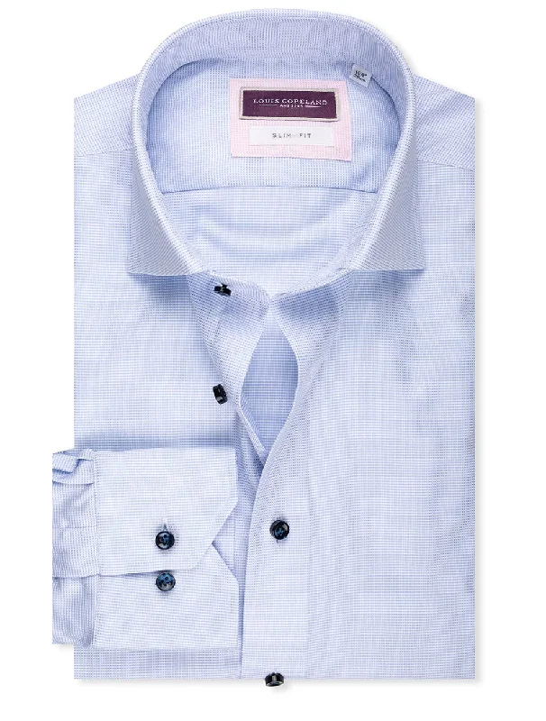 Men's Slim - Fit Printed Floral Casual Shirts in Pastel Colors for a Spring - Inspired VibeSlim Fit Pinpoint Shirt Blue Men's Slim - Fit Printed Floral Casual Shirts in Pastel Colors for a Spring - Inspired VibeSlim Fit Pinpoint Shirt Blue