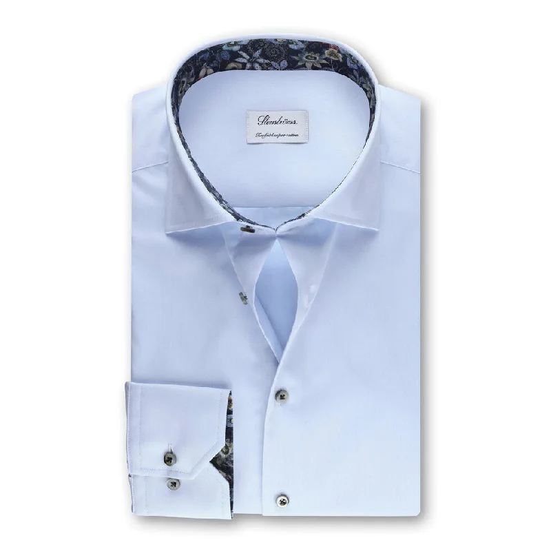 Men's Thermal - Lined Casual Shirts in Black for Added Warmth in Cold WeatherLight Blue Contrast Twill Shirt 684751 0508 100 Men's Thermal - Lined Casual Shirts in Black for Added Warmth in Cold WeatherLight Blue Contrast Twill Shirt 684751 0508 100