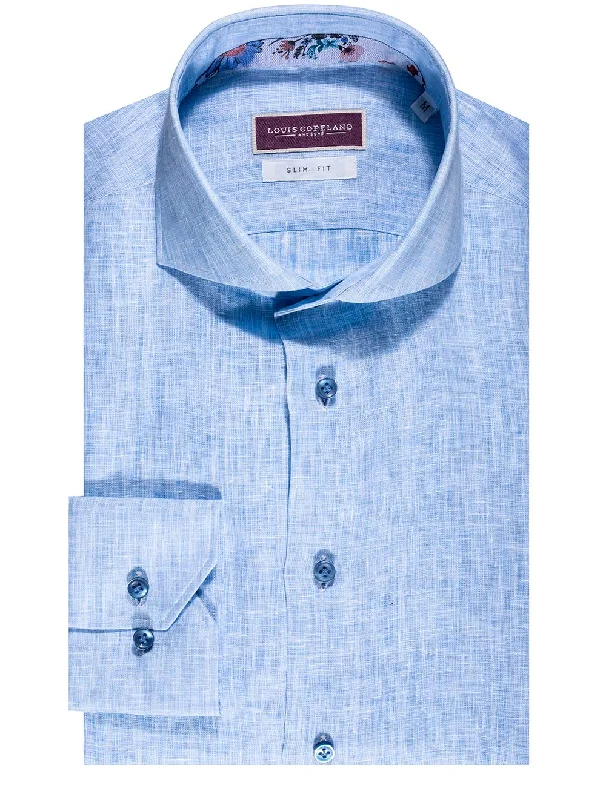 Men's Button - Down Oxford Casual Shirts in Crisp White for a Classic and Versatile StyleNew York Blue Linen Classic Fit Shirt Blue/slim Men's Button - Down Oxford Casual Shirts in Crisp White for a Classic and Versatile StyleNew York Blue Linen Classic Fit Shirt Blue/slim