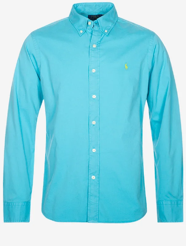 Plus Size Men's Striped Chambray Casual Shirts with a Spread Collar for a Preppy AppearanceTwill Buttondown Plain Shirt Turquoise Plus Size Men's Striped Chambray Casual Shirts with a Spread Collar for a Preppy AppearanceTwill Buttondown Plain Shirt Turquoise