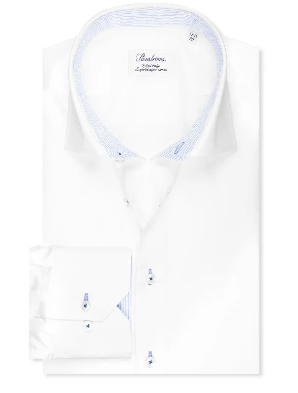 Men's Short - Sleeve Linen Casual Shirts in Light Khaki for a Breathable Summer OptionWhite Contrast Twill Slim Fit Shirt Men's Short - Sleeve Linen Casual Shirts in Light Khaki for a Breathable Summer OptionWhite Contrast Twill Slim Fit Shirt
