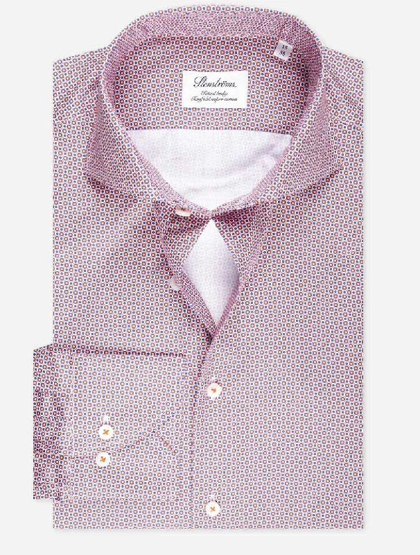 Plus Size Men's Striped Chambray Casual Shirts with a Spread Collar for a Preppy AppearanceGeometric Pattern Shirt Pink Plus Size Men's Striped Chambray Casual Shirts with a Spread Collar for a Preppy AppearanceGeometric Pattern Shirt Pink
