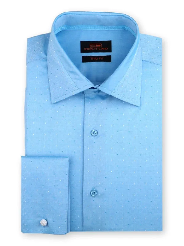 Men's Long - Tail Dress Shirts in Olive Green for Tucking into Trousers NeatlySteven Land | Dobby Dots Dress Shirt | Blue | TA1807 Men's Long - Tail Dress Shirts in Olive Green for Tucking into Trousers NeatlySteven Land | Dobby Dots Dress Shirt | Blue | TA1807
