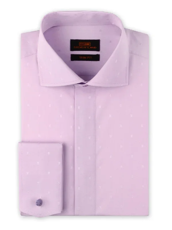 Plus Size Men's Patterned Dress Shirts in Subtle Checks for a Smart - Casual Office EnsembleSteven Land | Dress Shirt | TA1906 | Trim Fit | Wide Spread Collar | French Novelty Cuff | Orchid Plus Size Men's Patterned Dress Shirts in Subtle Checks for a Smart - Casual Office EnsembleSteven Land | Dress Shirt | TA1906 | Trim Fit | Wide Spread Collar | French Novelty Cuff | Orchid