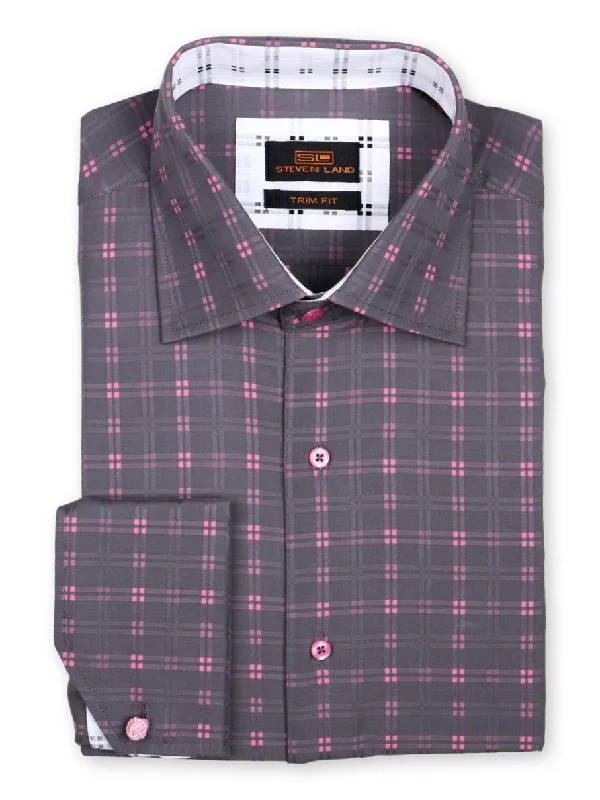 Men's Spread Collar Dress Shirts in Light Pink for a Stylish and Modern Office LookFrench Cuff Spread Collar Shirt for Men | Charcoal Men's Spread Collar Dress Shirts in Light Pink for a Stylish and Modern Office LookFrench Cuff Spread Collar Shirt for Men | Charcoal