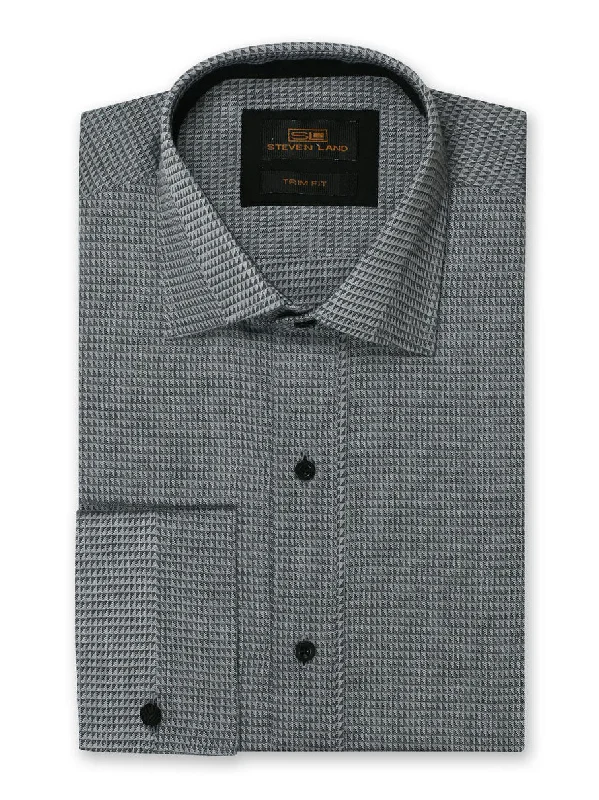 Men's Stretch Fabric Dress Shirts in Tan for a Comfortable and Flexible Fit All Day LongSteven Land | Dress Shirt | TA818 | 100% Cotton | Trim Fit | Woven Fabric | Placket Front | Silver Men's Stretch Fabric Dress Shirts in Tan for a Comfortable and Flexible Fit All Day LongSteven Land | Dress Shirt | TA818 | 100% Cotton | Trim Fit | Woven Fabric | Placket Front | Silver