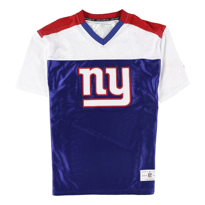 Men's Distressed Denim Casual Shirts with Frayed Edges for a Trendy and Rugged LookTommy Hilfiger Mens New York Giants Jersey, Blue, Medium Men's Distressed Denim Casual Shirts with Frayed Edges for a Trendy and Rugged LookTommy Hilfiger Mens New York Giants Jersey, Blue, Medium