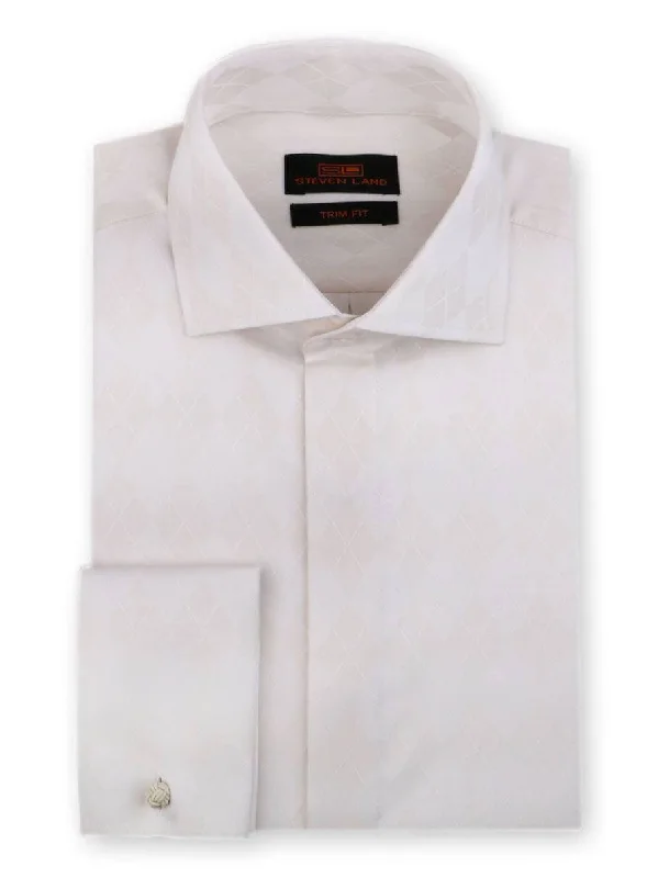 Men's Luxury Cashmere Blend Dress Shirts in Dark Brown for a High - End and Comfortable WearTailored Fit French Cuff Wide Spread Collar Shirt for Men | Cream Men's Luxury Cashmere Blend Dress Shirts in Dark Brown for a High - End and Comfortable WearTailored Fit French Cuff Wide Spread Collar Shirt for Men | Cream