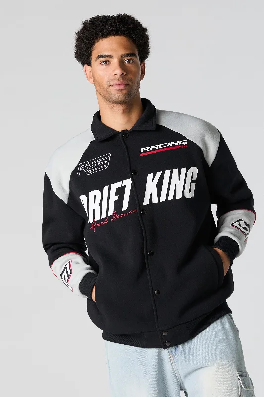 Tailored men jackets to pair with formal trousers for business meetingsRacing Drift King Fleece Jacket Tailored men jackets to pair with formal trousers for business meetingsRacing Drift King Fleece Jacket