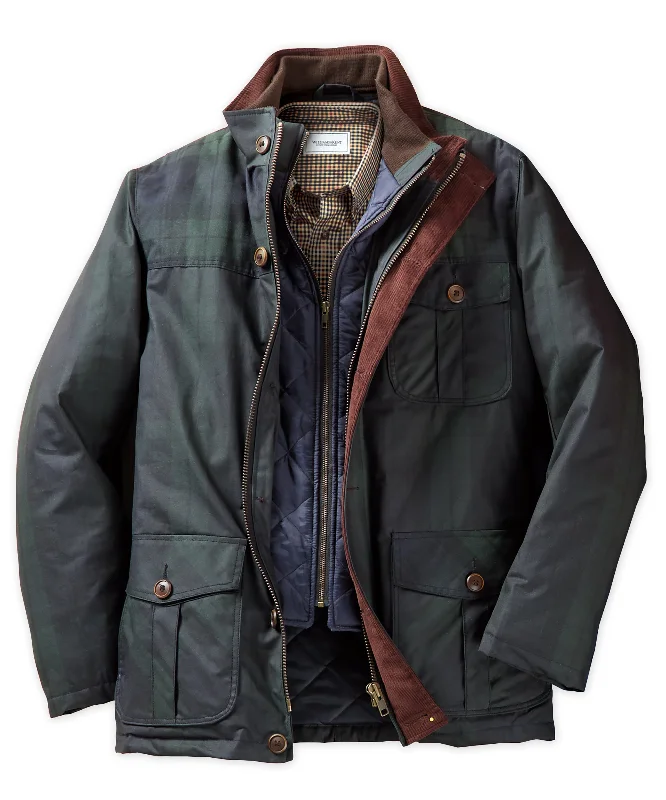Bomber men jackets with ribbed cuffs for a classic 80s styleWaxed Cotton Jacket with Removable Bib Bomber men jackets with ribbed cuffs for a classic 80s styleWaxed Cotton Jacket with Removable Bib
