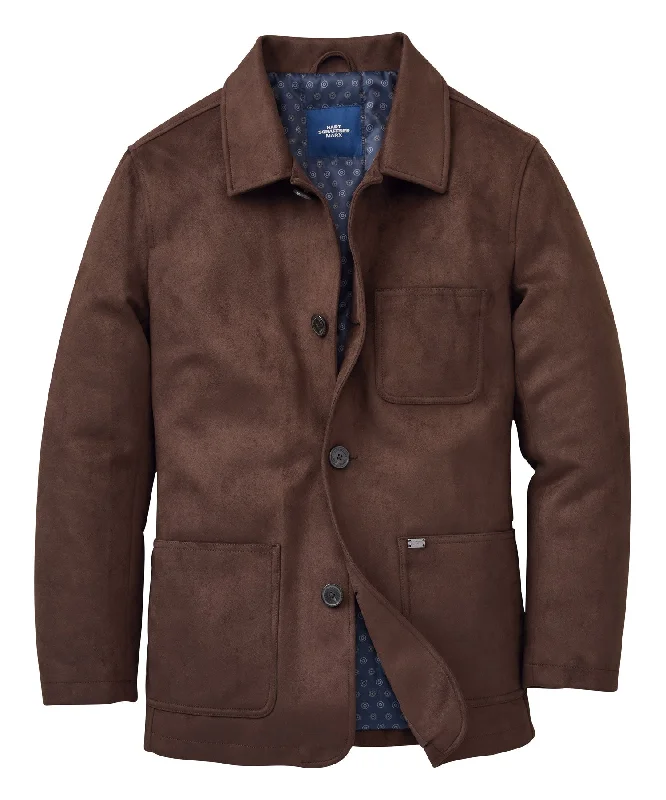 Waterproof men jackets with taped seams for heavy rain protectionFaux Suede Chore Jacket Waterproof men jackets with taped seams for heavy rain protectionFaux Suede Chore Jacket