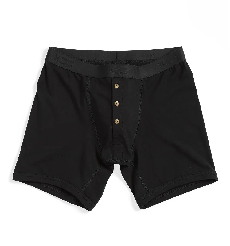 Men's moisture - wicking boxer briefs for active workouts6" Fly Packing Boxer Briefs - X= Black Men's moisture - wicking boxer briefs for active workouts6" Fly Packing Boxer Briefs - X= Black