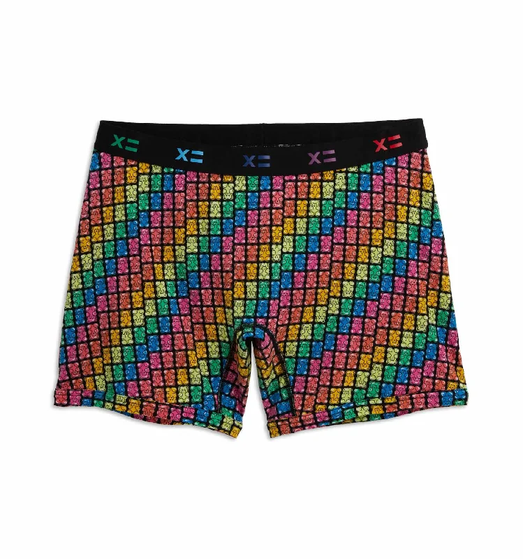 Men's printed boxer briefs in bold patterns​6" No Fly Boxer Briefs - Gimme Gummies