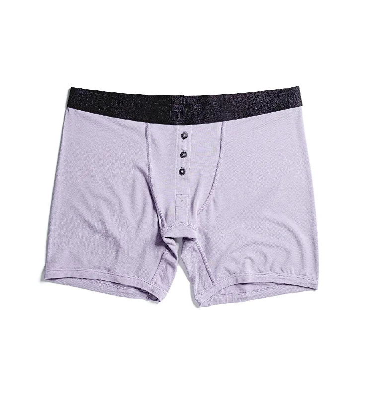 Men's boxer briefs with a four - way stretch fabric6" Fly Boxer Briefs - TENCEL™ Modal Lavender Gray Men's boxer briefs with a four - way stretch fabric6" Fly Boxer Briefs - TENCEL™ Modal Lavender Gray