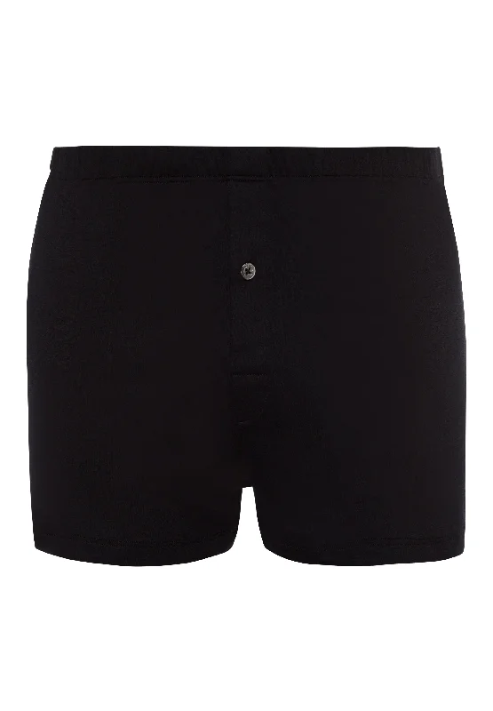 Men's plus - size boxer briefs for a comfortable fit​Sea Island Cotton Boxer | Black 73172-019